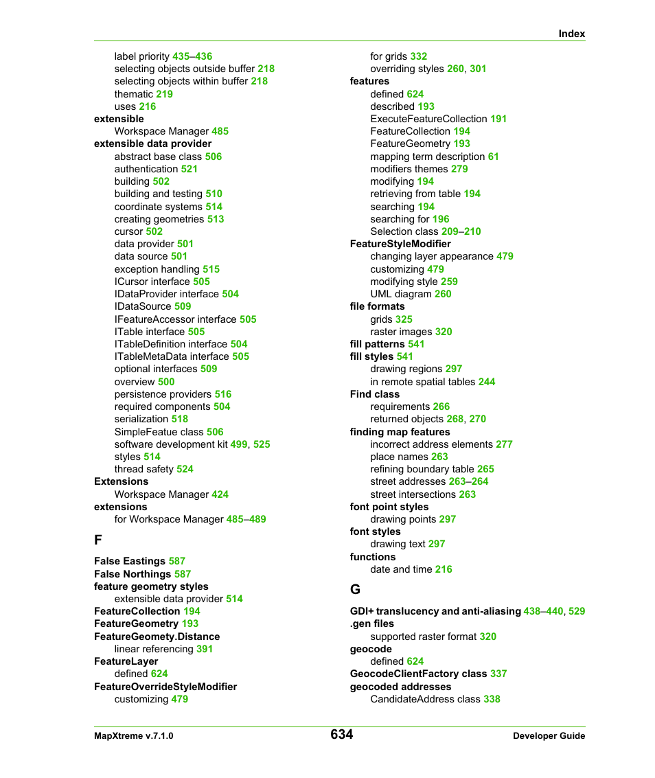 Pitney Bowes MapXtreme User Manual | Page 627 / 640