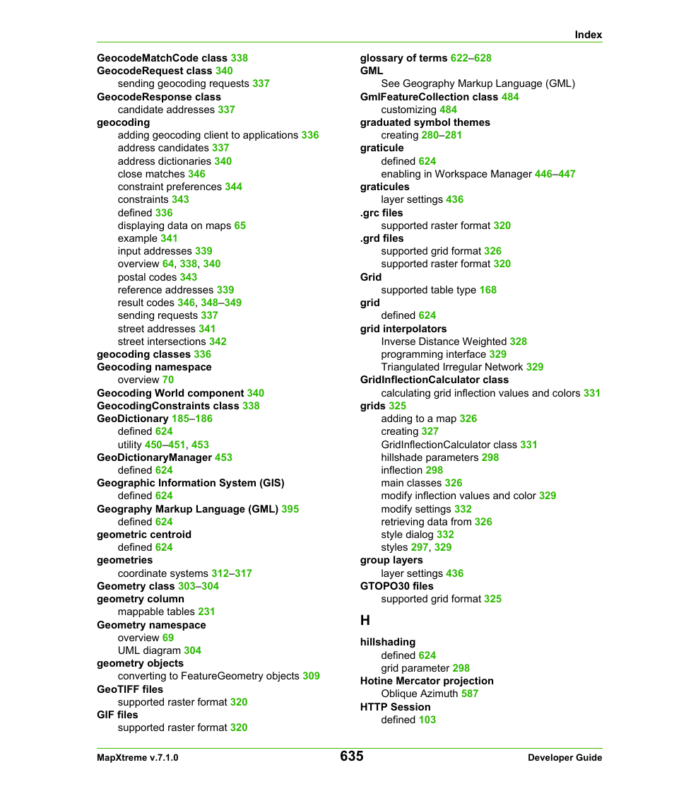 Pitney Bowes MapXtreme User Manual | Page 628 / 640