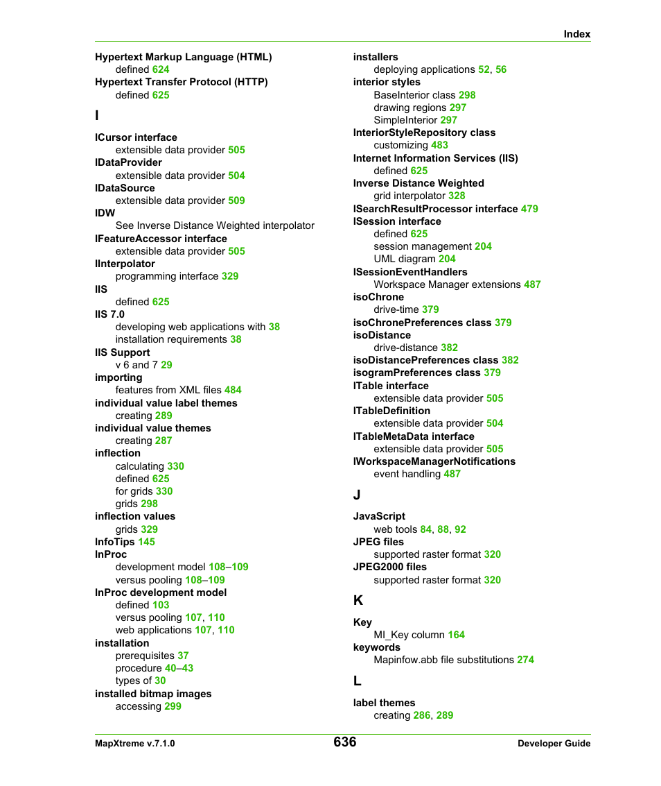 Pitney Bowes MapXtreme User Manual | Page 629 / 640