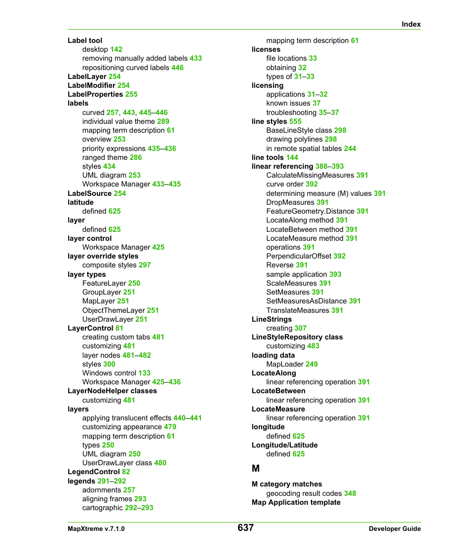 Pitney Bowes MapXtreme User Manual | Page 630 / 640
