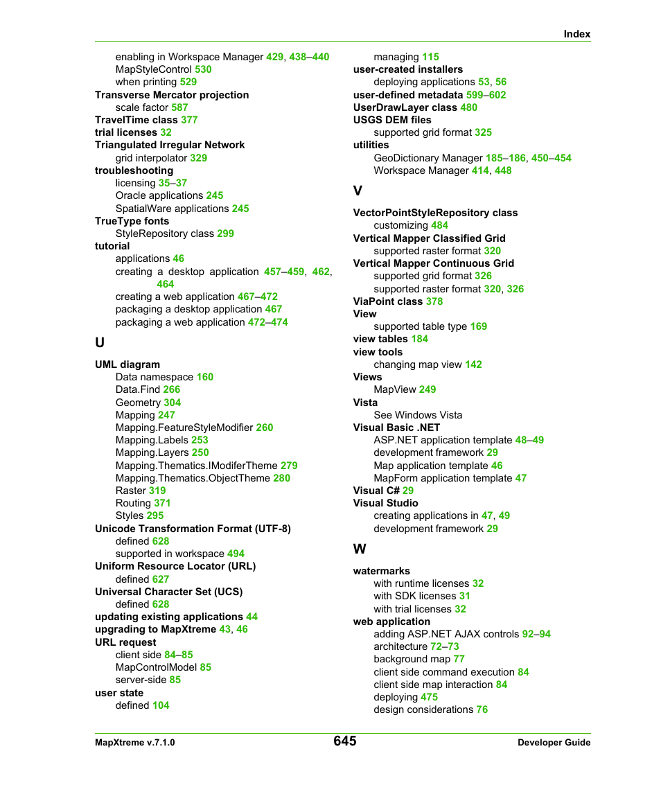 Pitney Bowes MapXtreme User Manual | Page 638 / 640