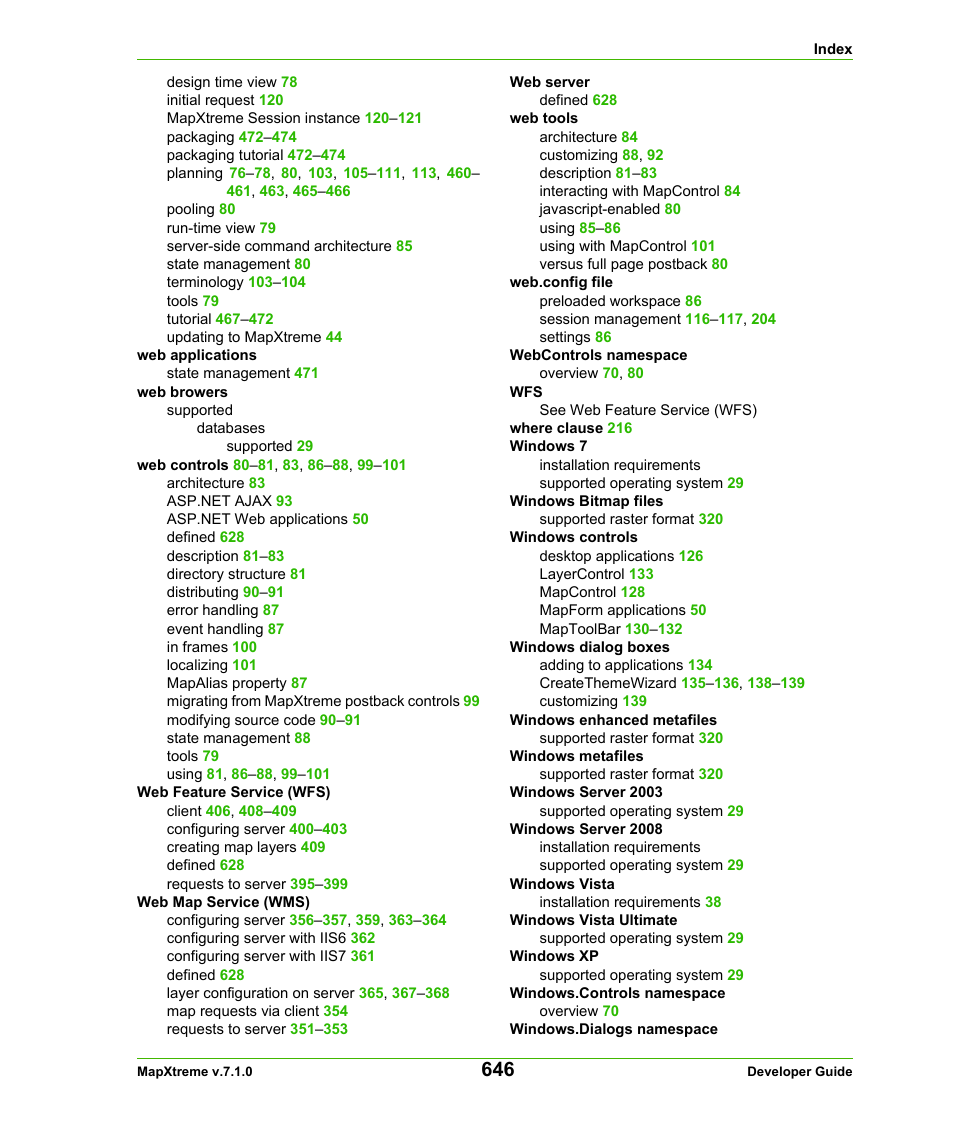 Pitney Bowes MapXtreme User Manual | Page 639 / 640