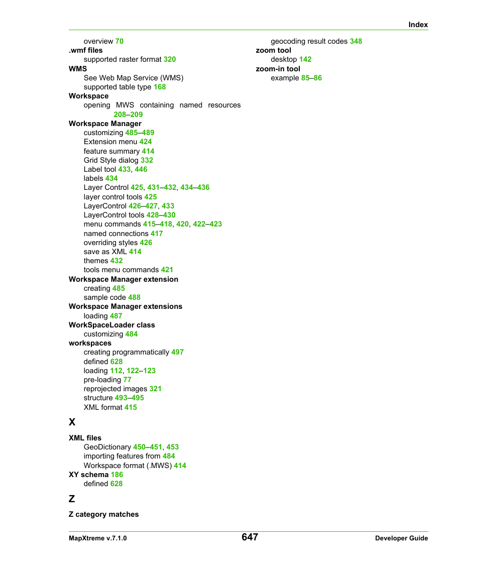 Pitney Bowes MapXtreme User Manual | Page 640 / 640