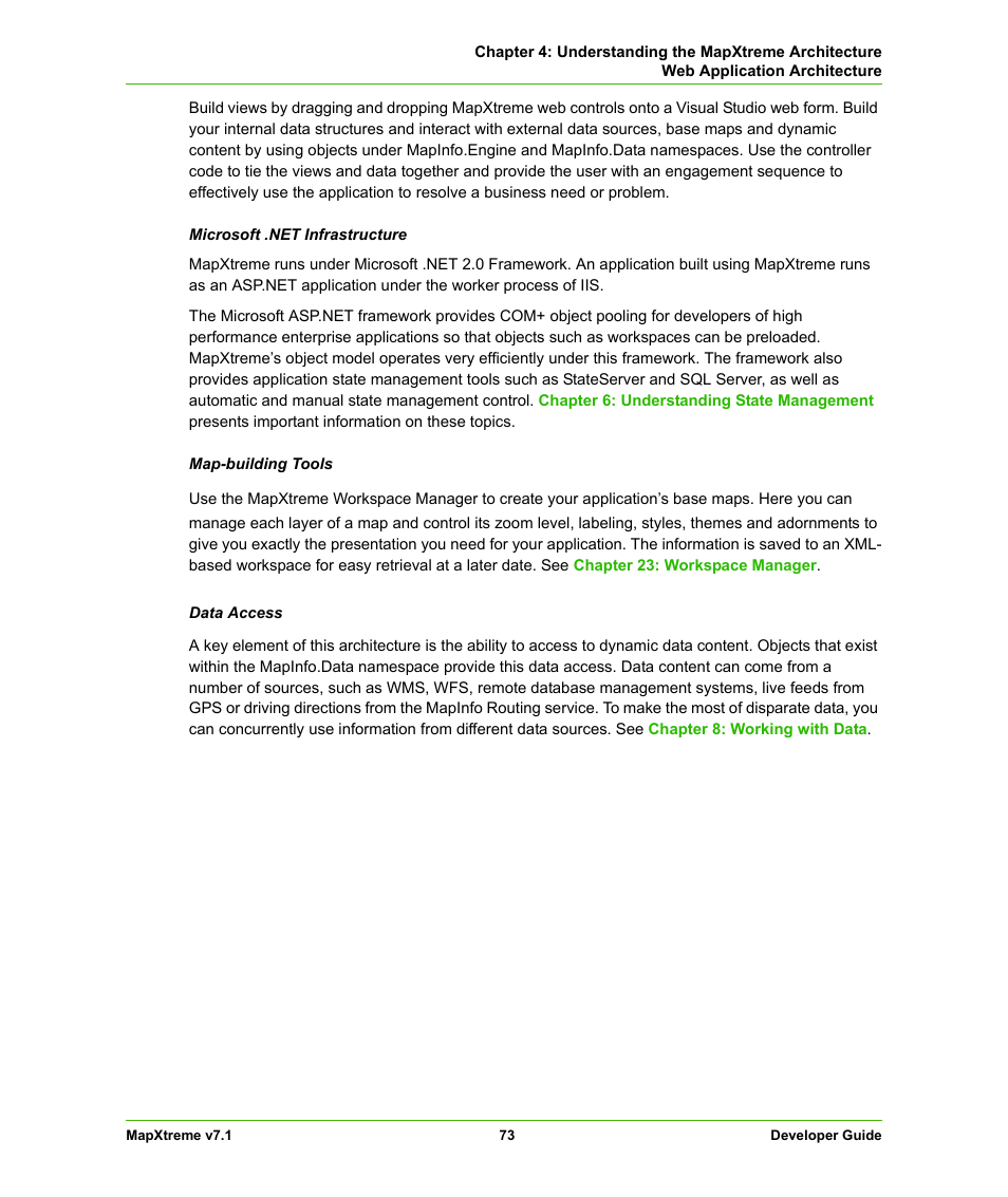 Pitney Bowes MapXtreme User Manual | Page 73 / 640
