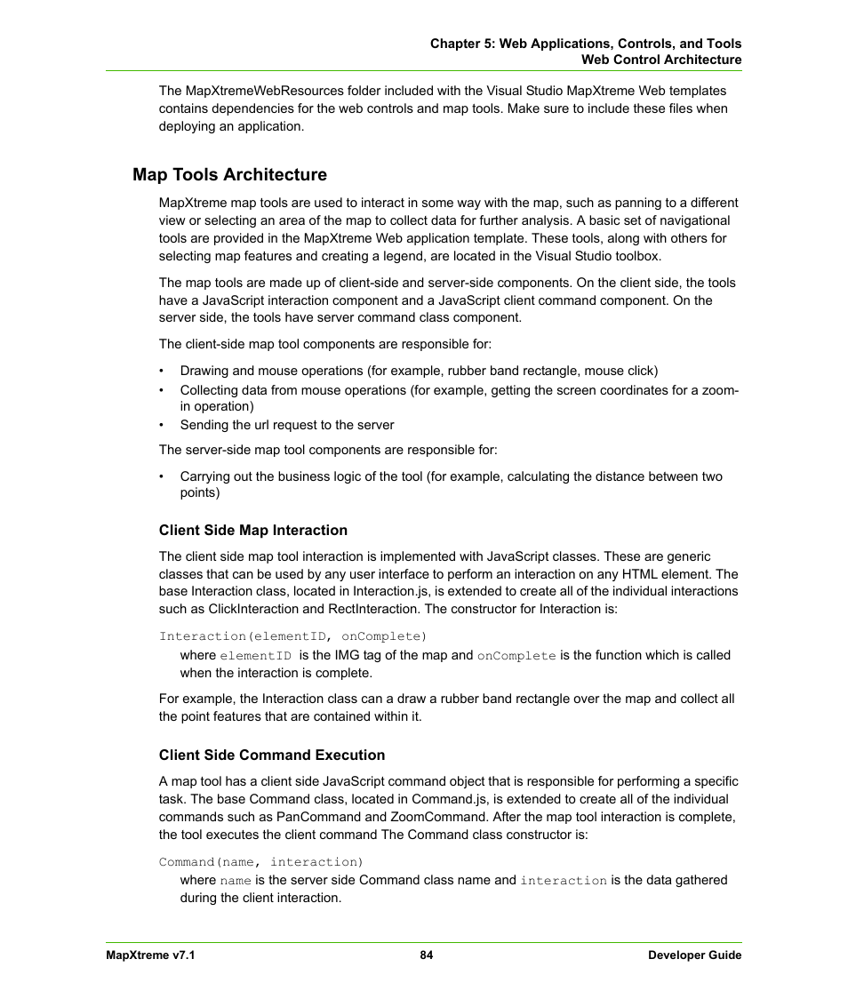 Map tools architecture, Ch tool use. see, For an | Pitney Bowes MapXtreme User Manual | Page 84 / 640