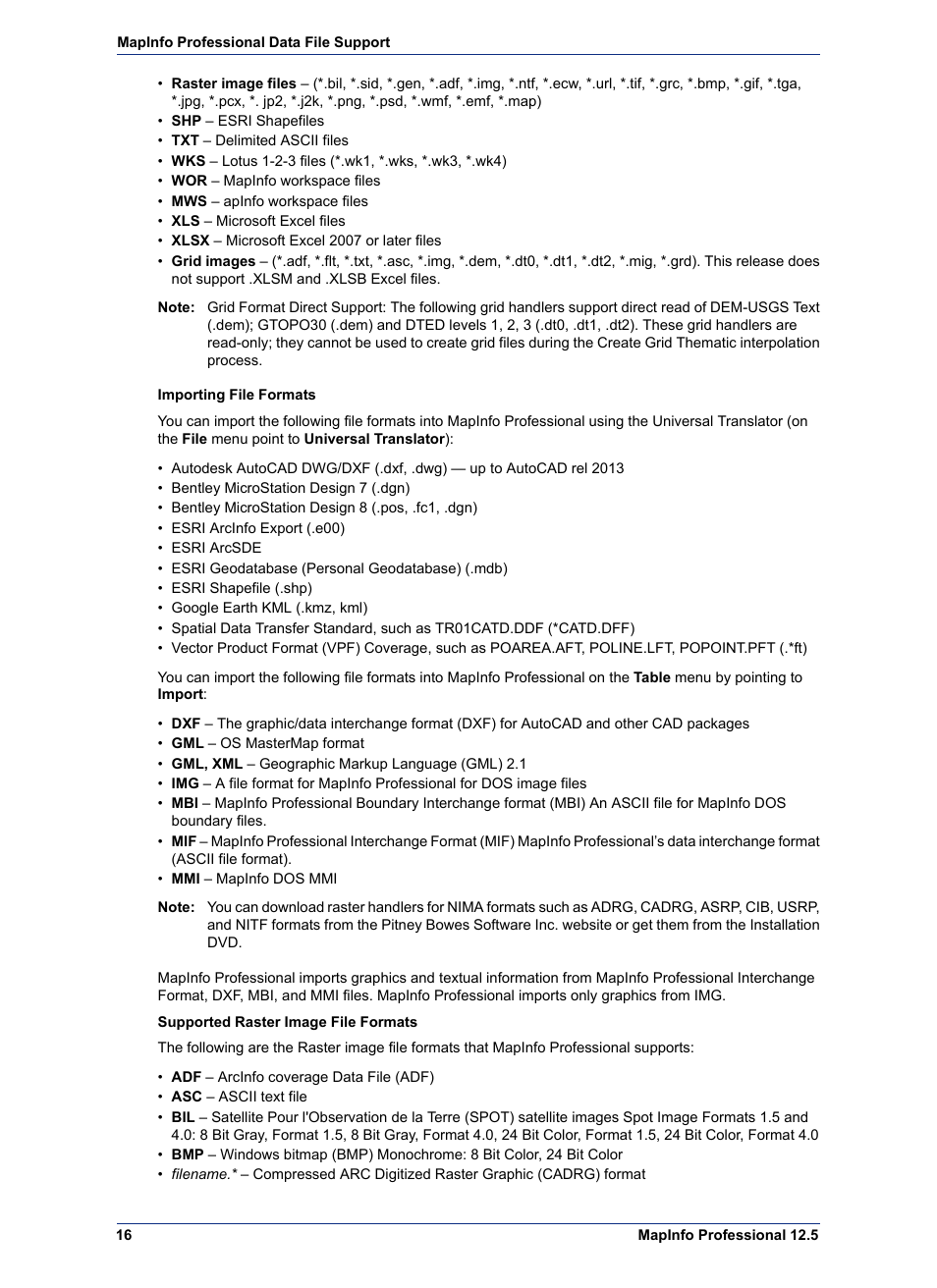 Pitney Bowes MapInfo Professional User Manual | Page 16 / 68