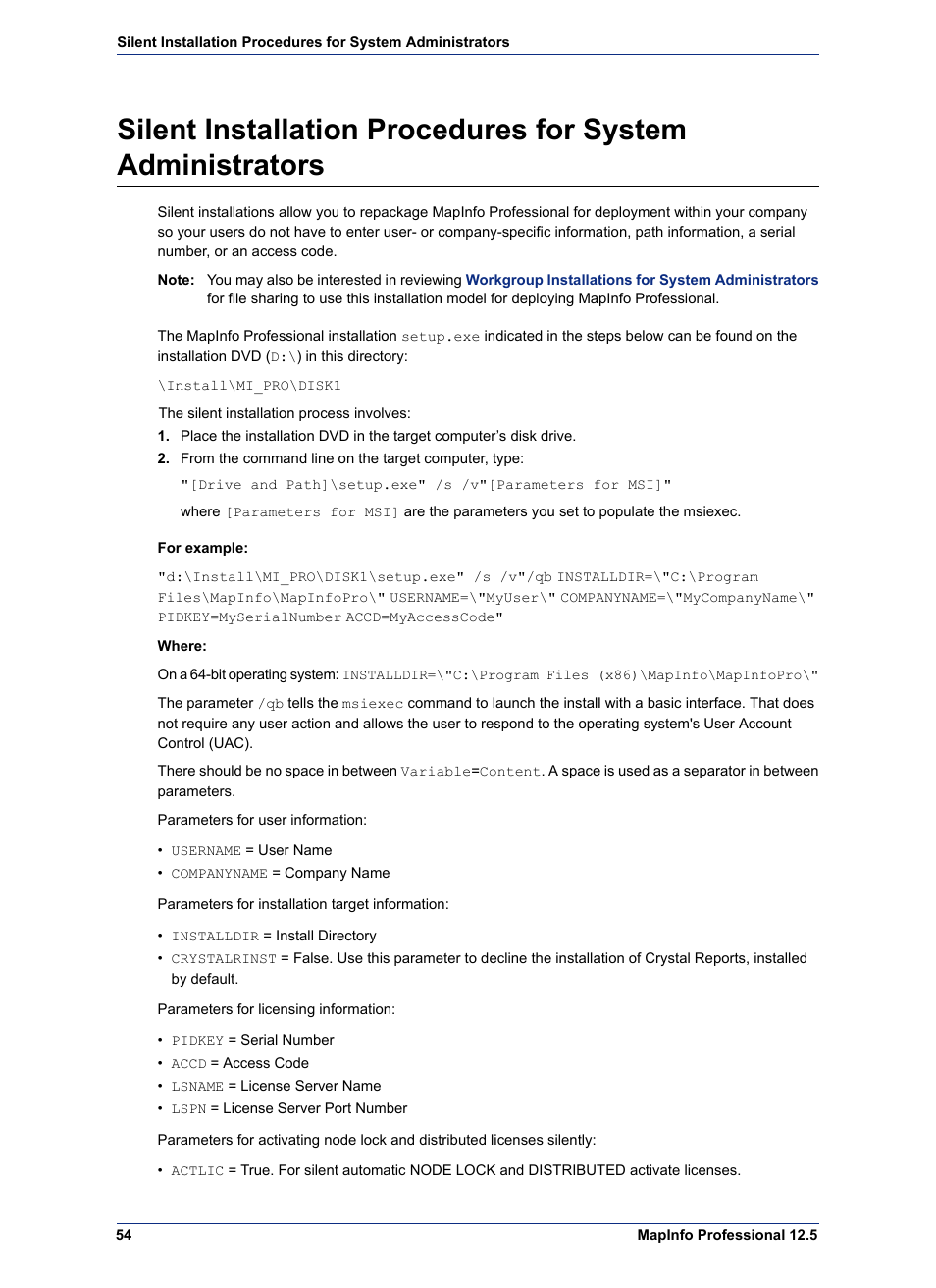 Pitney Bowes MapInfo Professional User Manual | Page 54 / 68