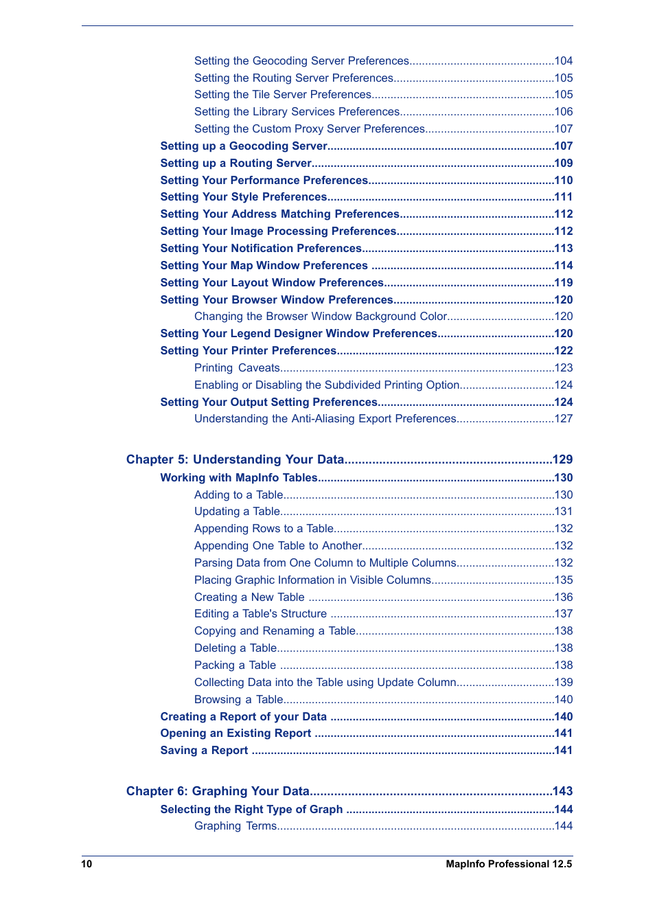 Pitney Bowes MapInfo Professional User Manual | Page 10 / 540