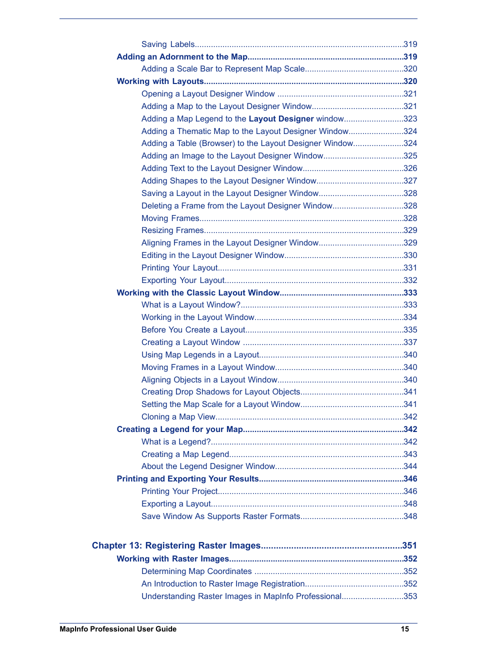 Pitney Bowes MapInfo Professional User Manual | Page 15 / 540