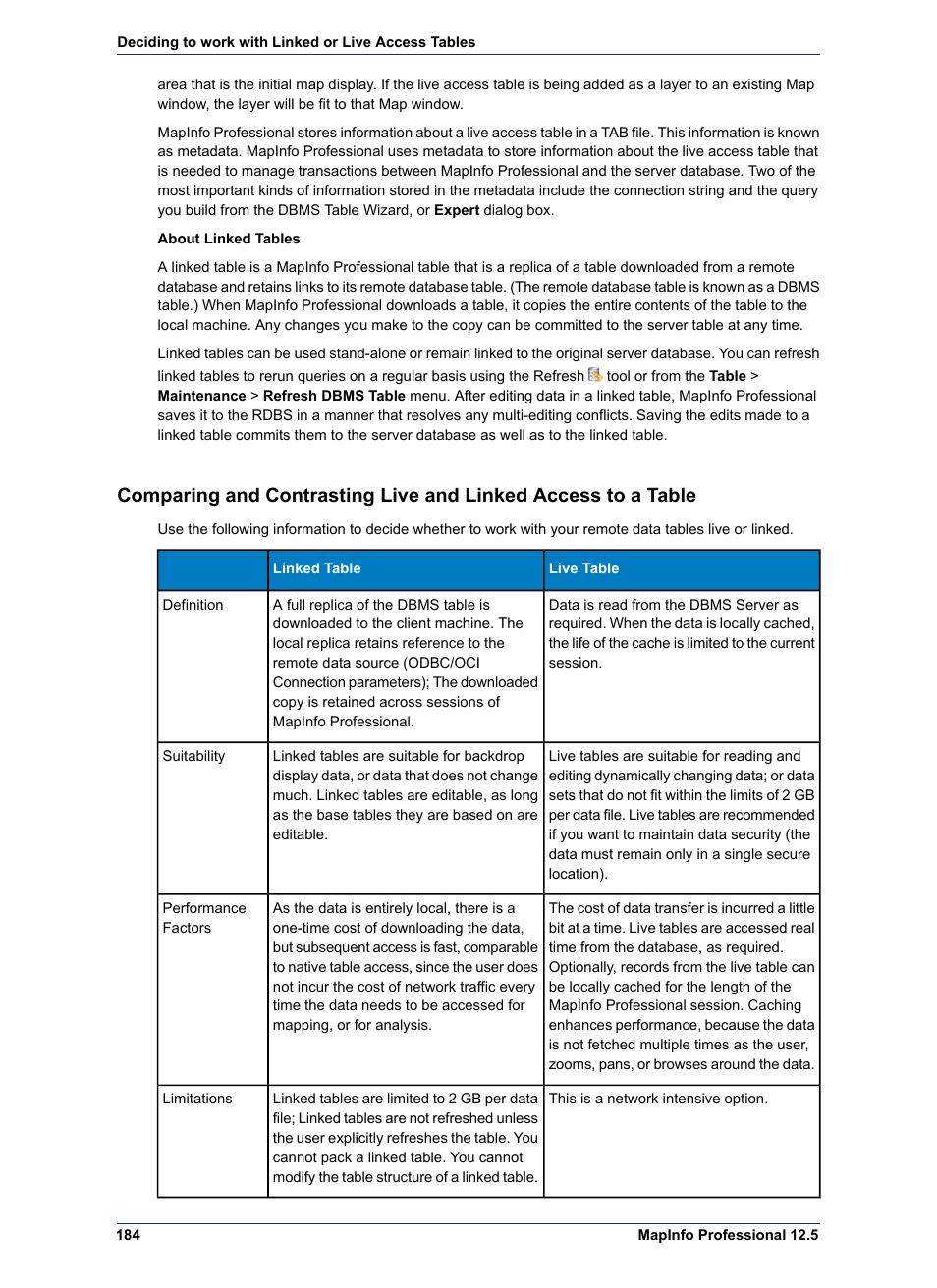 Pitney Bowes MapInfo Professional User Manual | Page 184 / 540