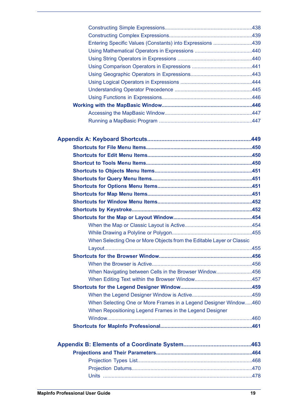 Pitney Bowes MapInfo Professional User Manual | Page 19 / 540