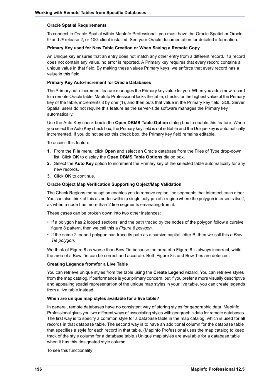 Pitney Bowes MapInfo Professional User Manual | Page 196 / 540