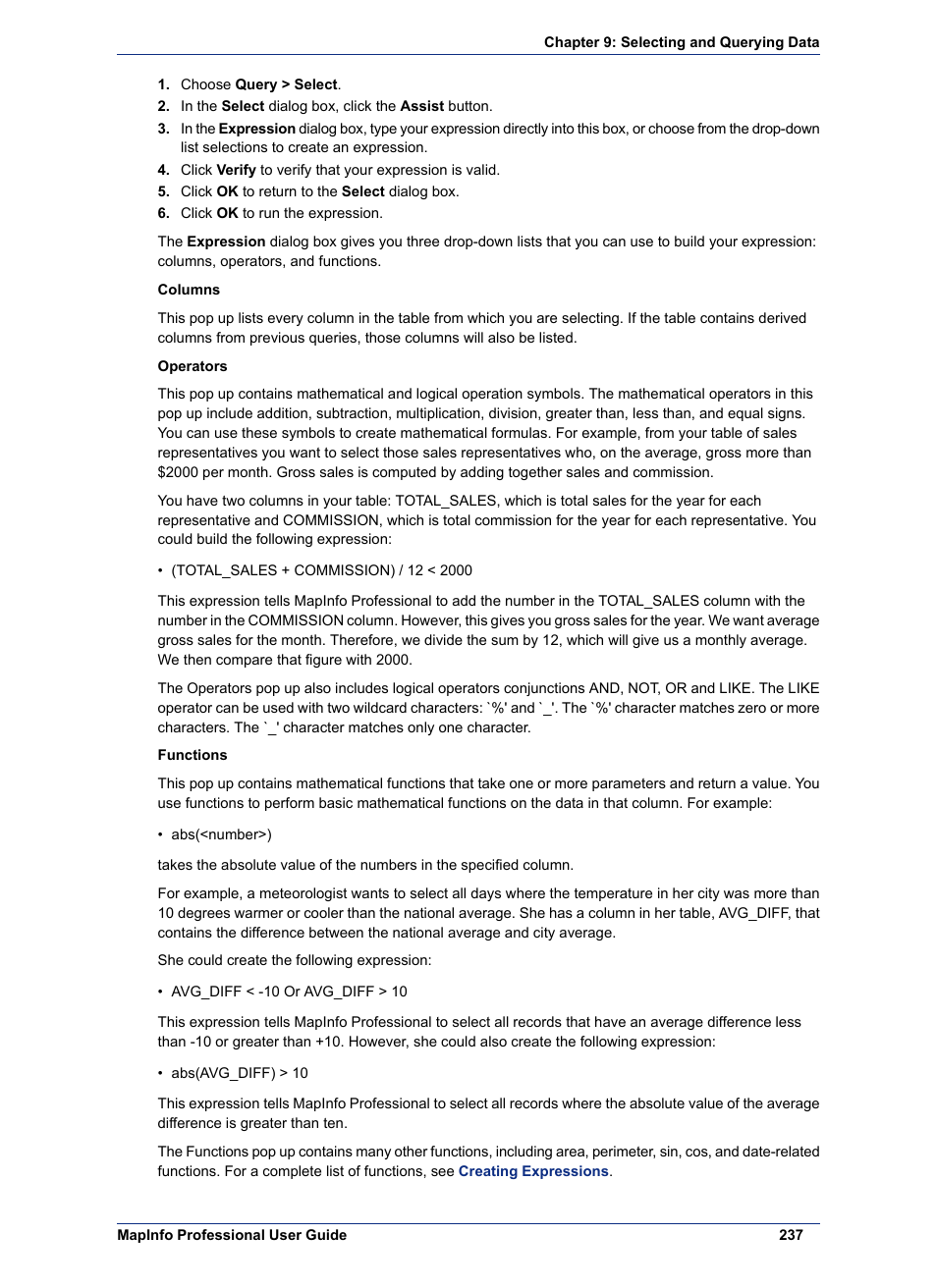 Pitney Bowes MapInfo Professional User Manual | Page 237 / 540