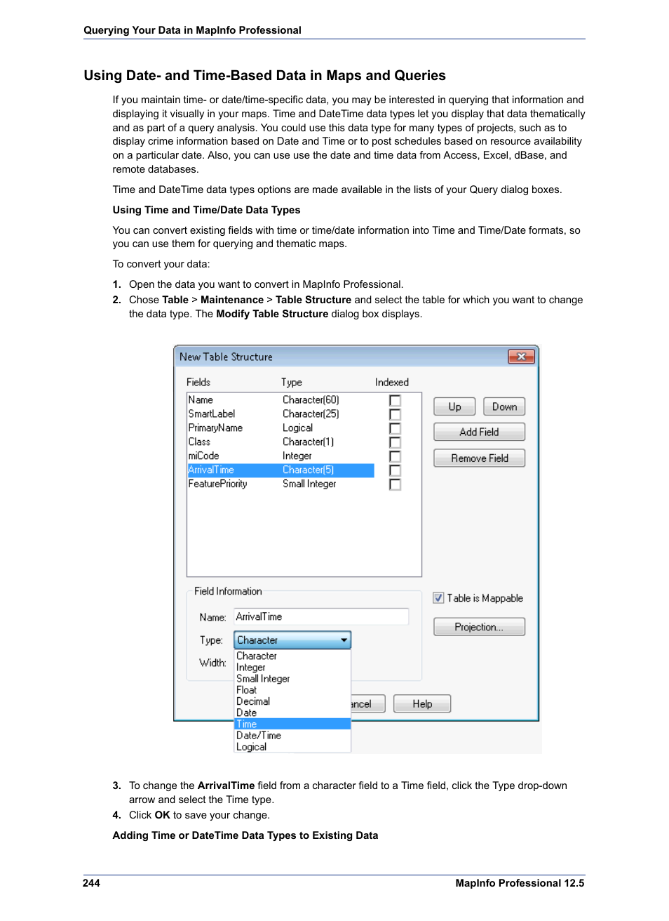 Pitney Bowes MapInfo Professional User Manual | Page 244 / 540
