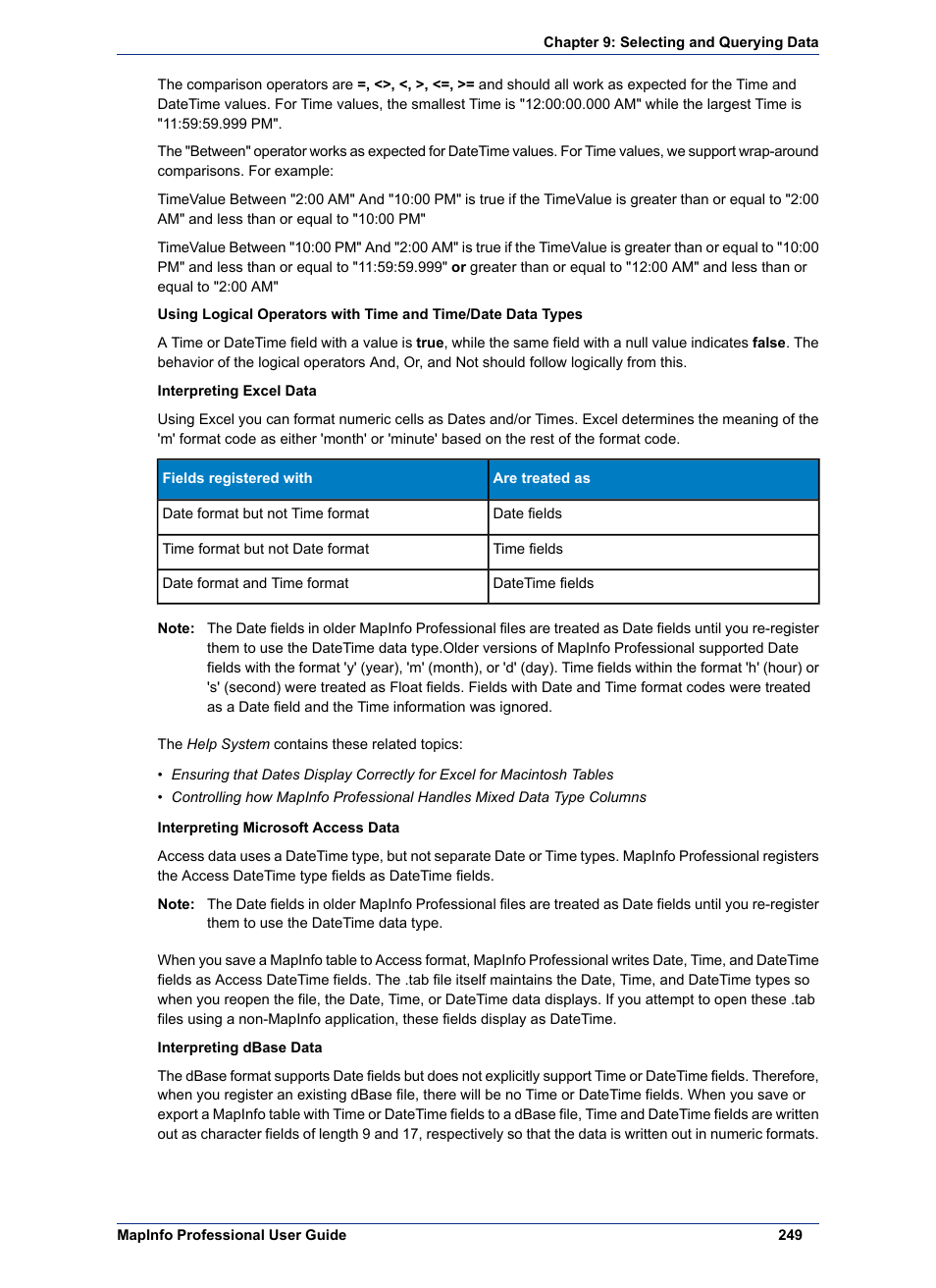 Pitney Bowes MapInfo Professional User Manual | Page 249 / 540