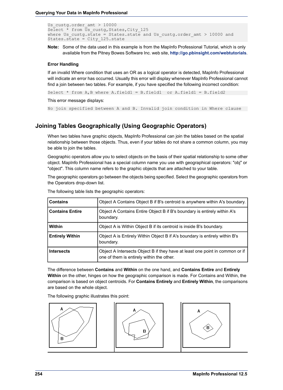 Pitney Bowes MapInfo Professional User Manual | Page 254 / 540