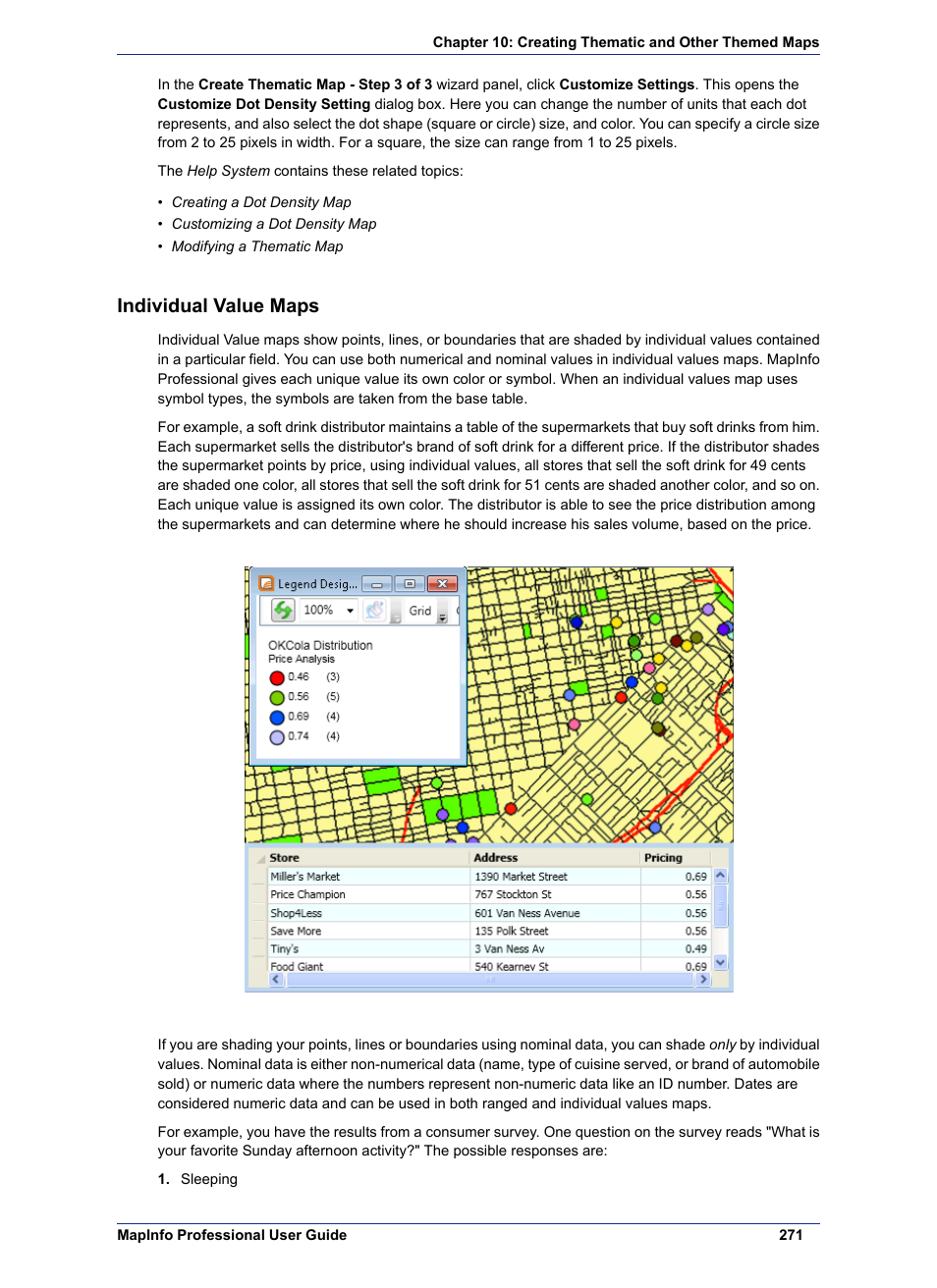 Individual value maps | Pitney Bowes MapInfo Professional User Manual | Page 271 / 540