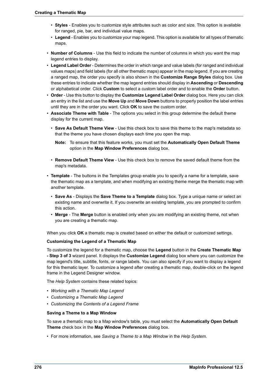 Pitney Bowes MapInfo Professional User Manual | Page 276 / 540
