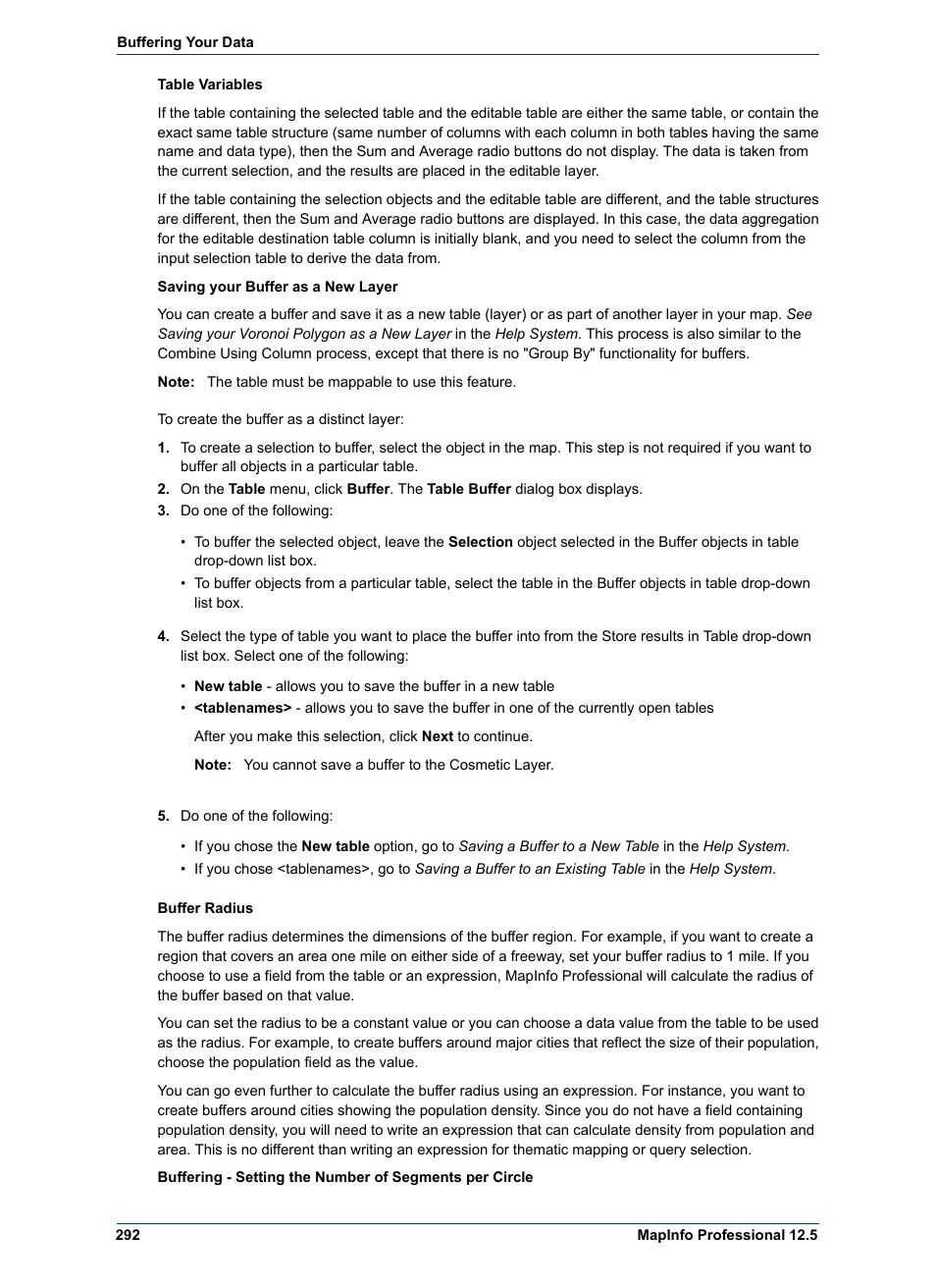 Pitney Bowes MapInfo Professional User Manual | Page 292 / 540