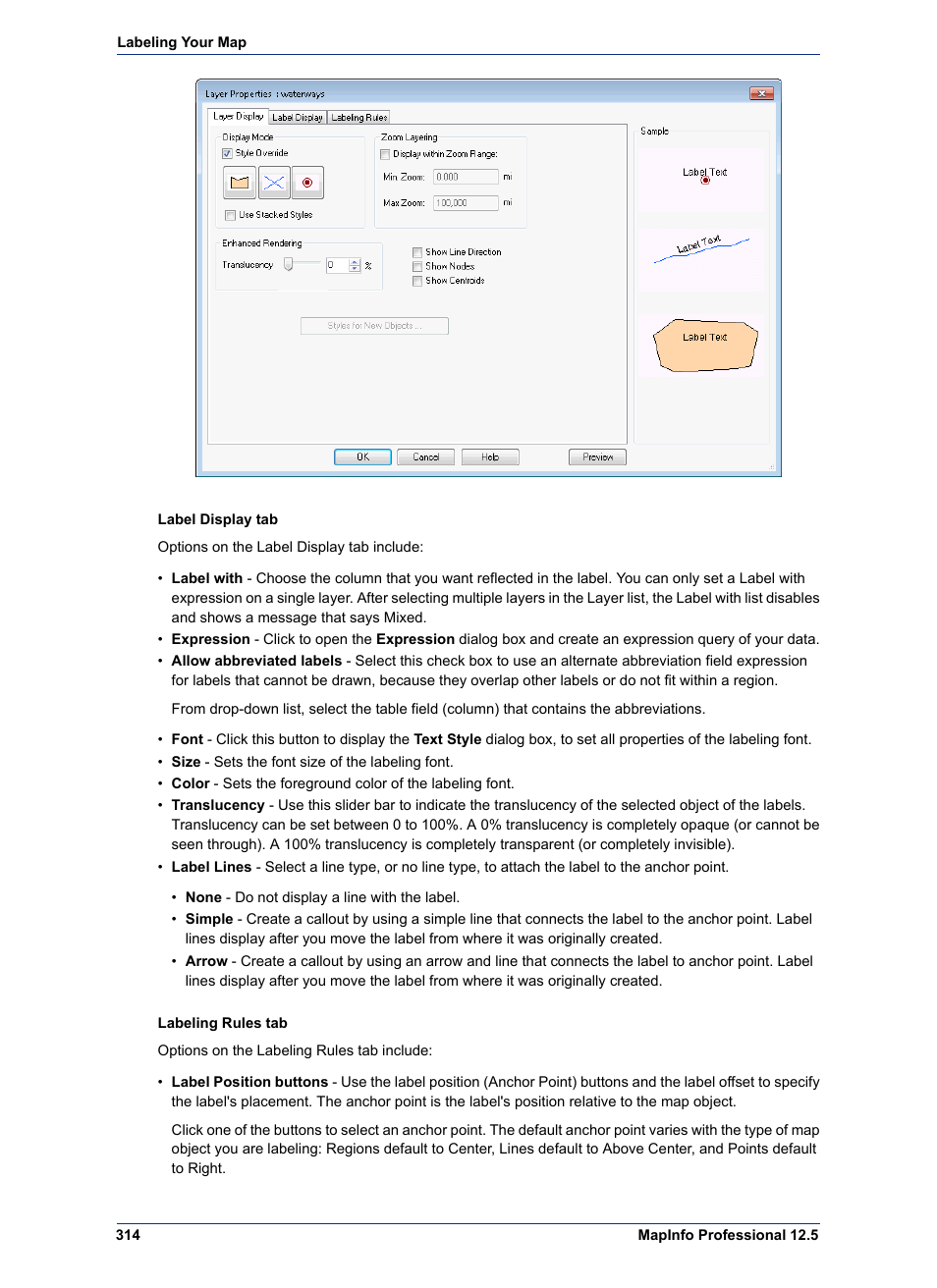 Pitney Bowes MapInfo Professional User Manual | Page 314 / 540