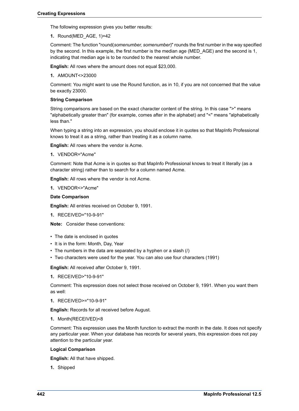 Pitney Bowes MapInfo Professional User Manual | Page 442 / 540