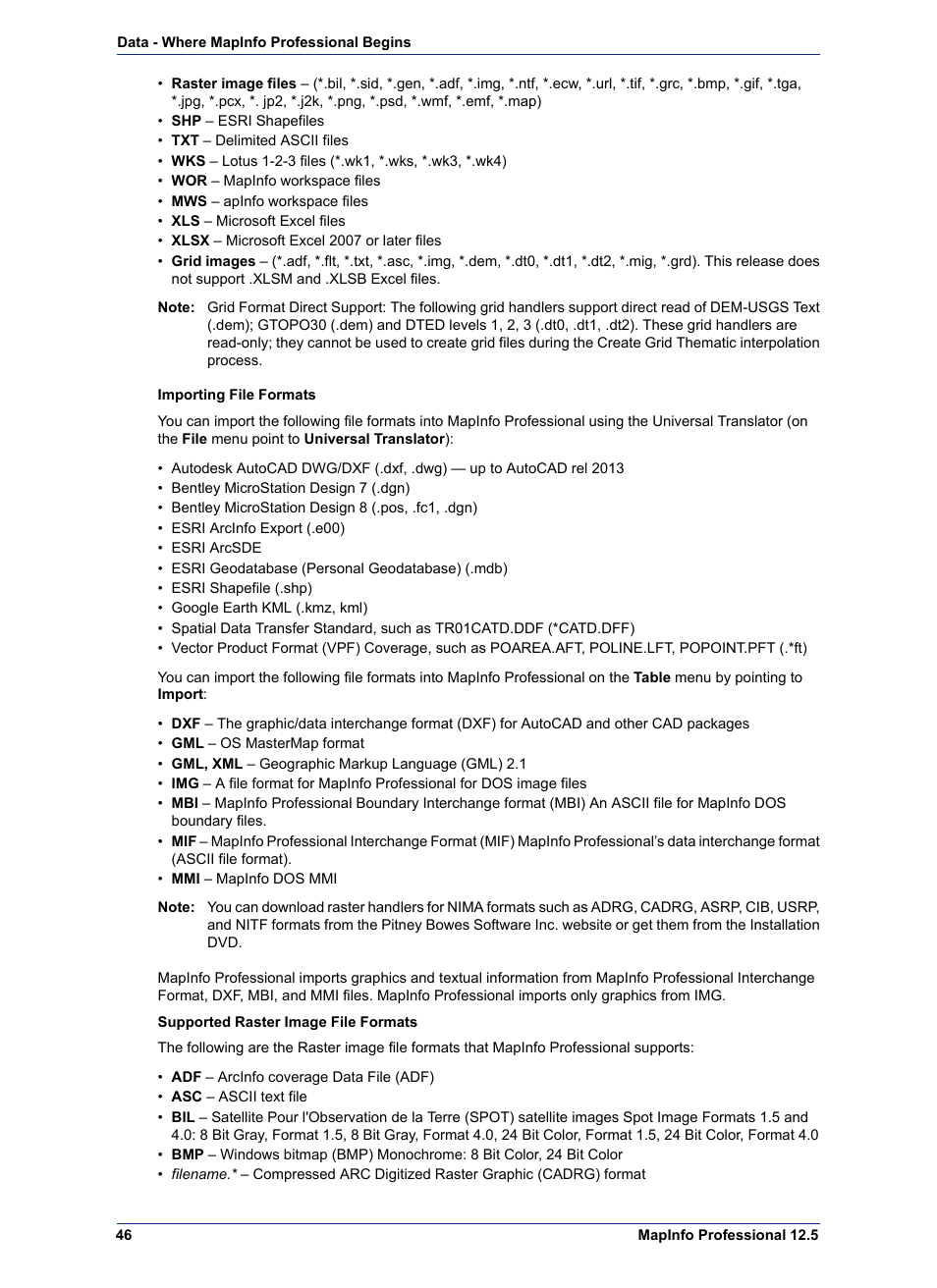 Pitney Bowes MapInfo Professional User Manual | Page 46 / 540