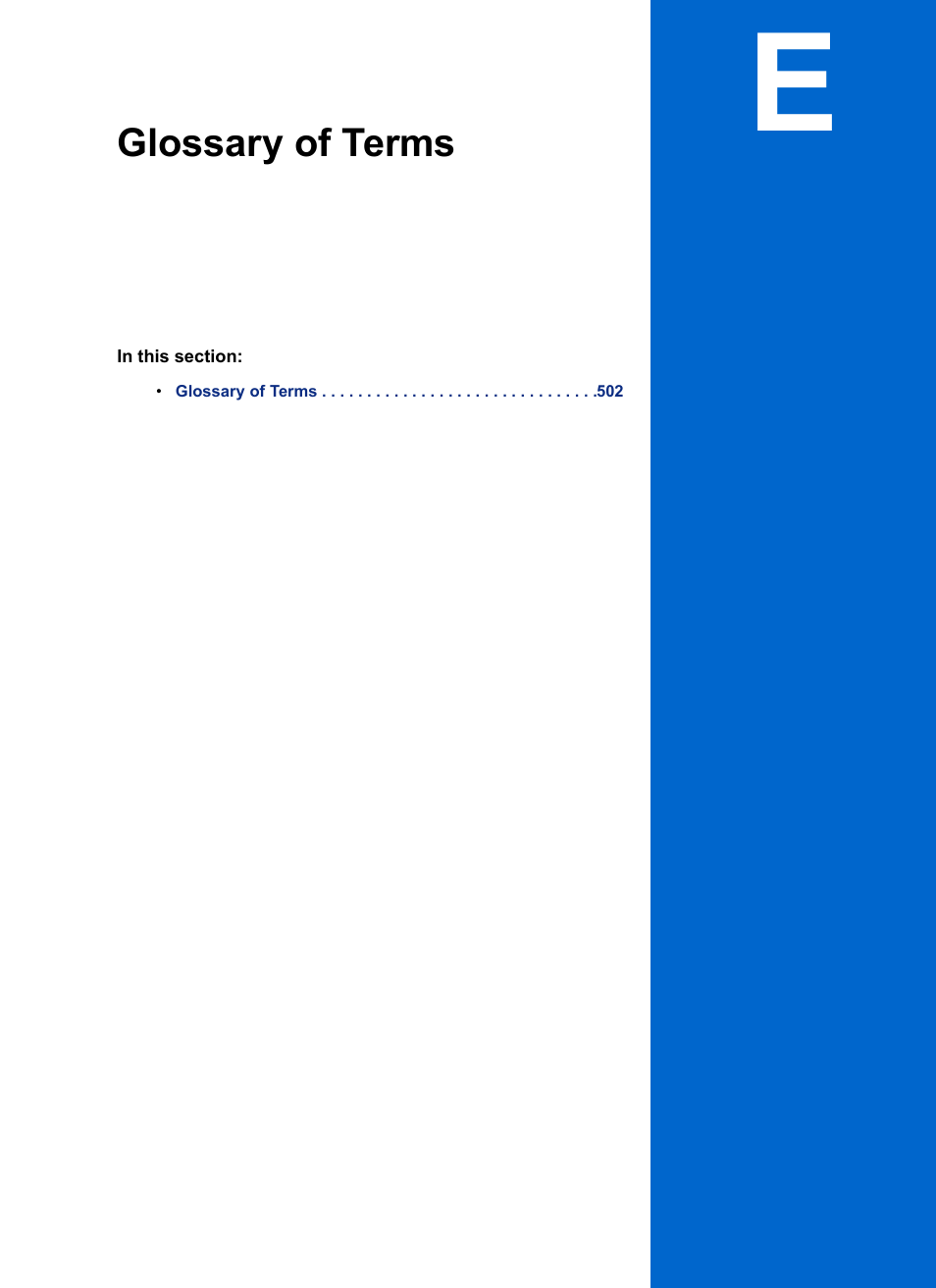 Glossary of terms, Appendix e: glossary of terms | Pitney Bowes MapInfo Professional User Manual | Page 501 / 540