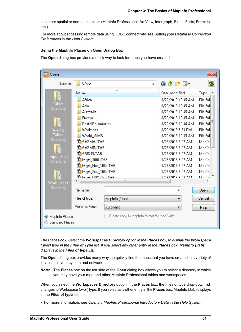 Pitney Bowes MapInfo Professional User Manual | Page 51 / 540