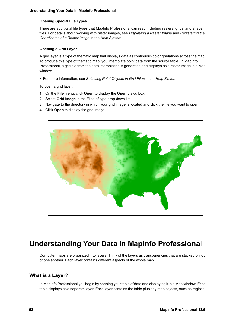 Understanding your data in mapinfo professional, What is a layer | Pitney Bowes MapInfo Professional User Manual | Page 52 / 540