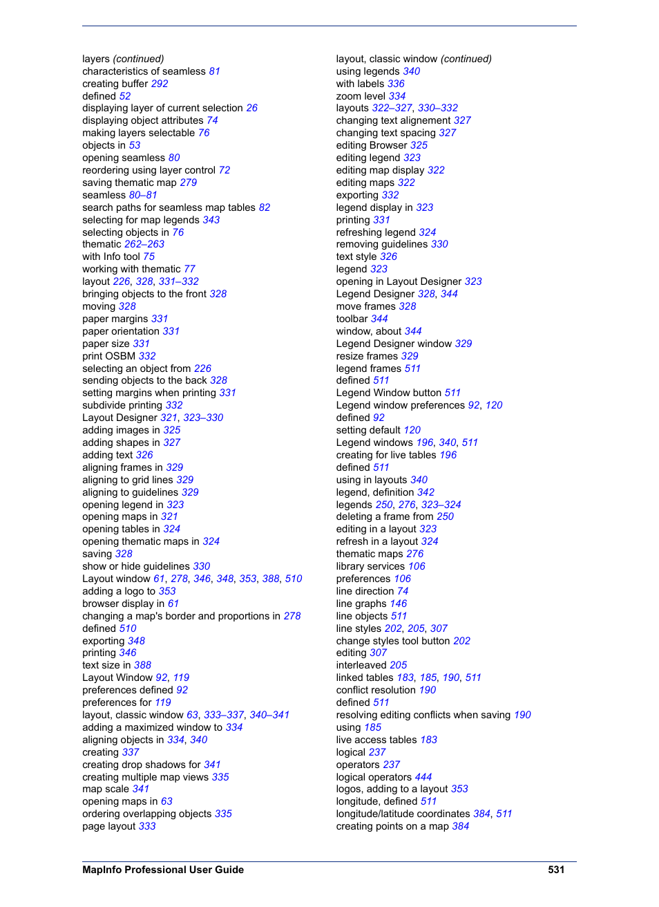 Pitney Bowes MapInfo Professional User Manual | Page 531 / 540