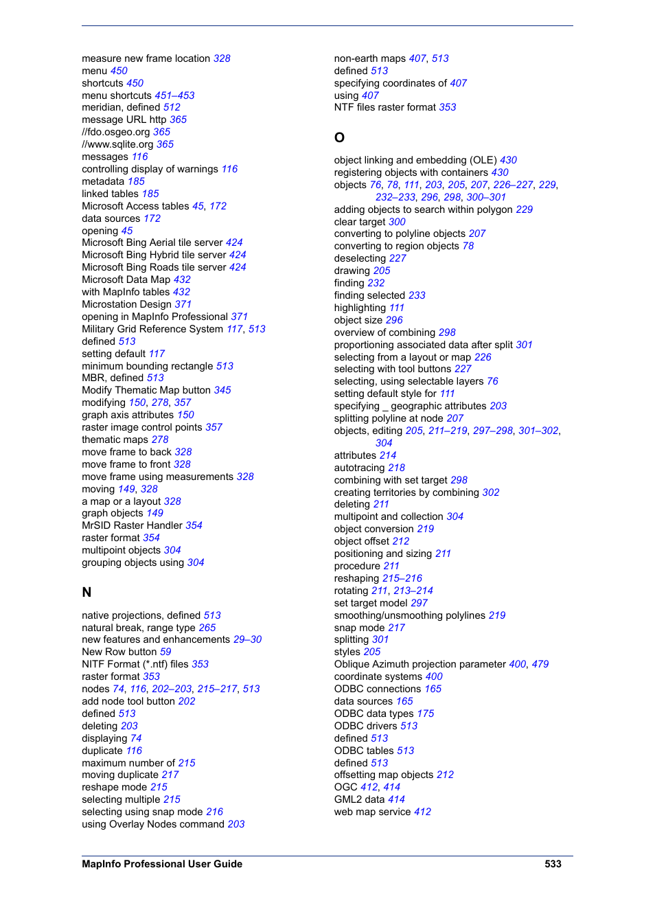 Pitney Bowes MapInfo Professional User Manual | Page 533 / 540
