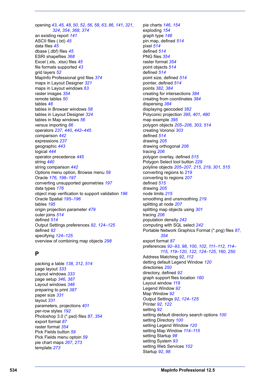 Pitney Bowes MapInfo Professional User Manual | Page 534 / 540