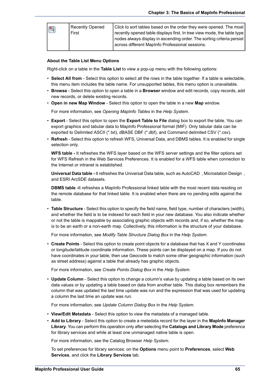 Pitney Bowes MapInfo Professional User Manual | Page 65 / 540