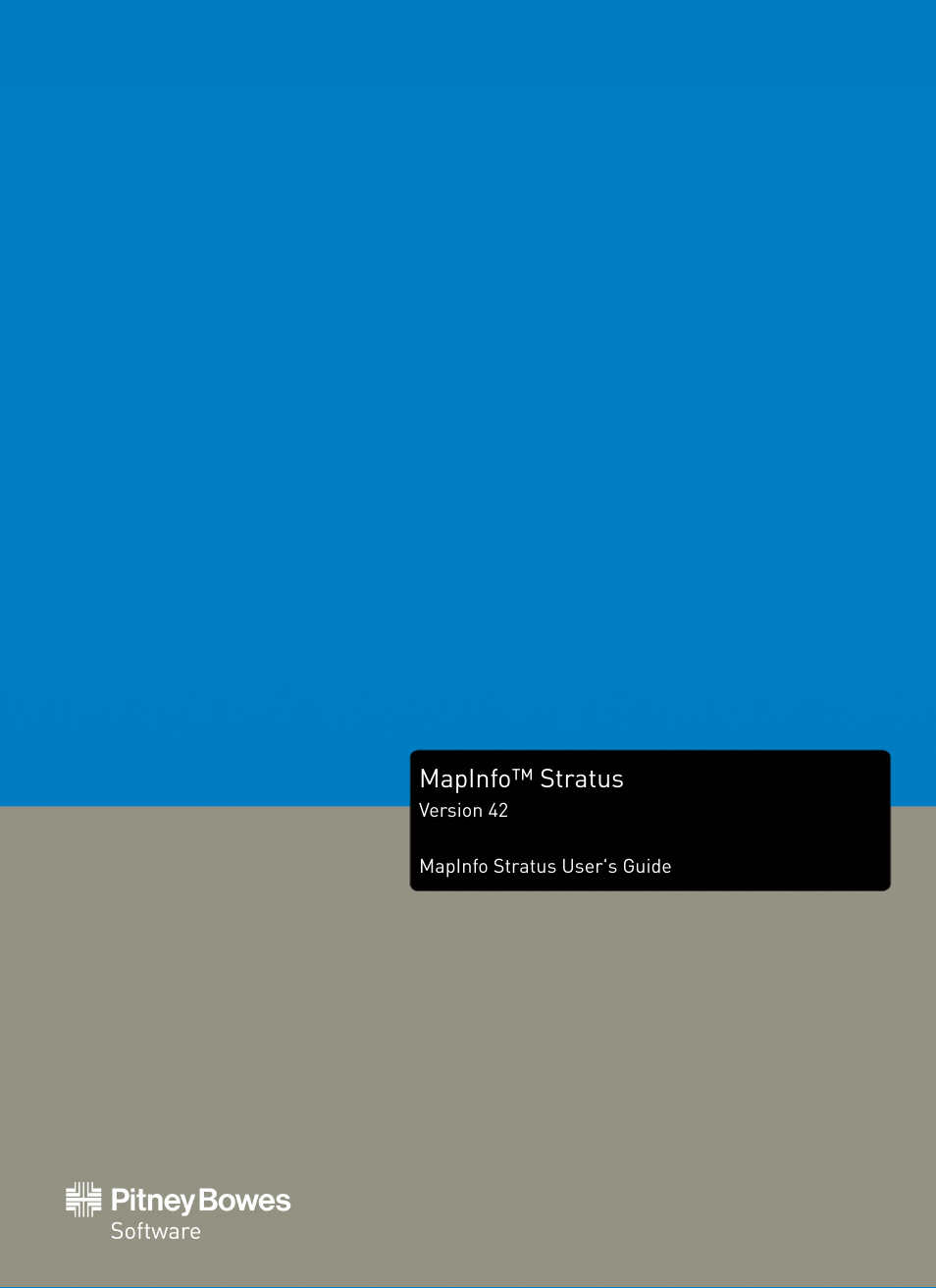 Pitney Bowes MapInfo Stratus User Manual | 48 pages