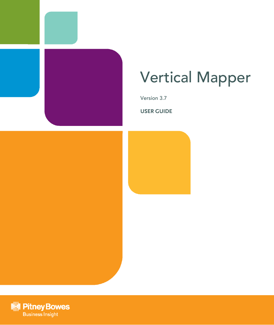 Pitney Bowes MapInfo Vertical Mapper User Manual | 213 pages