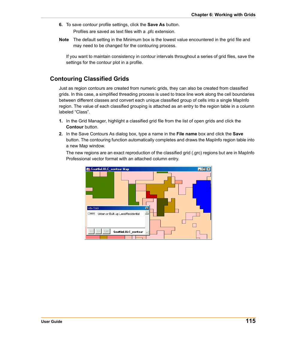Contouring classified grids | Pitney Bowes MapInfo Vertical Mapper User Manual | Page 117 / 213