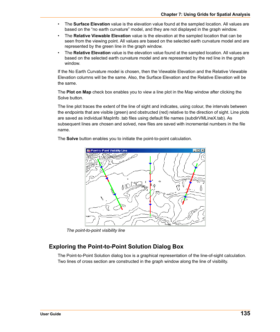 Exploring the point-to-point solution dialog box | Pitney Bowes MapInfo Vertical Mapper User Manual | Page 137 / 213