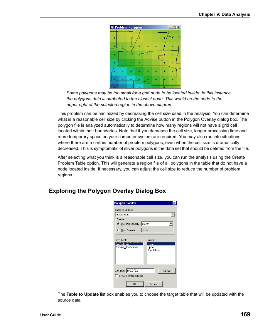 Exploring the polygon overlay dialog box | Pitney Bowes MapInfo Vertical Mapper User Manual | Page 171 / 213