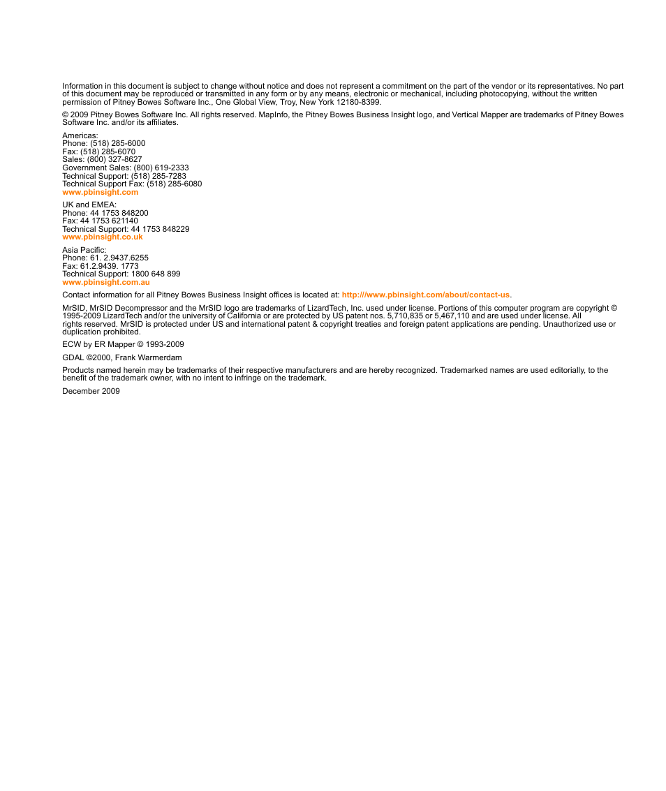 Pitney Bowes MapInfo Vertical Mapper User Manual | Page 2 / 213