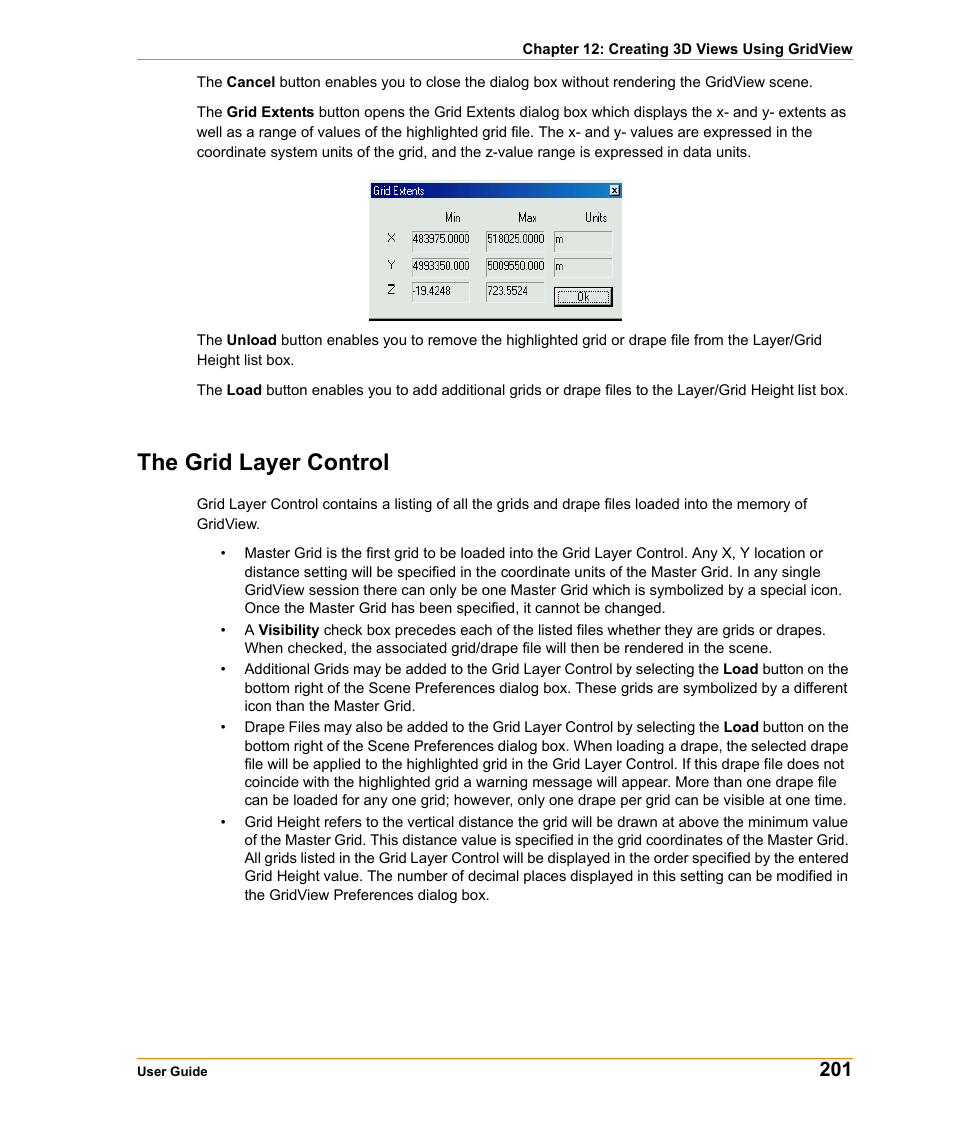 The grid layer control | Pitney Bowes MapInfo Vertical Mapper User Manual | Page 203 / 213