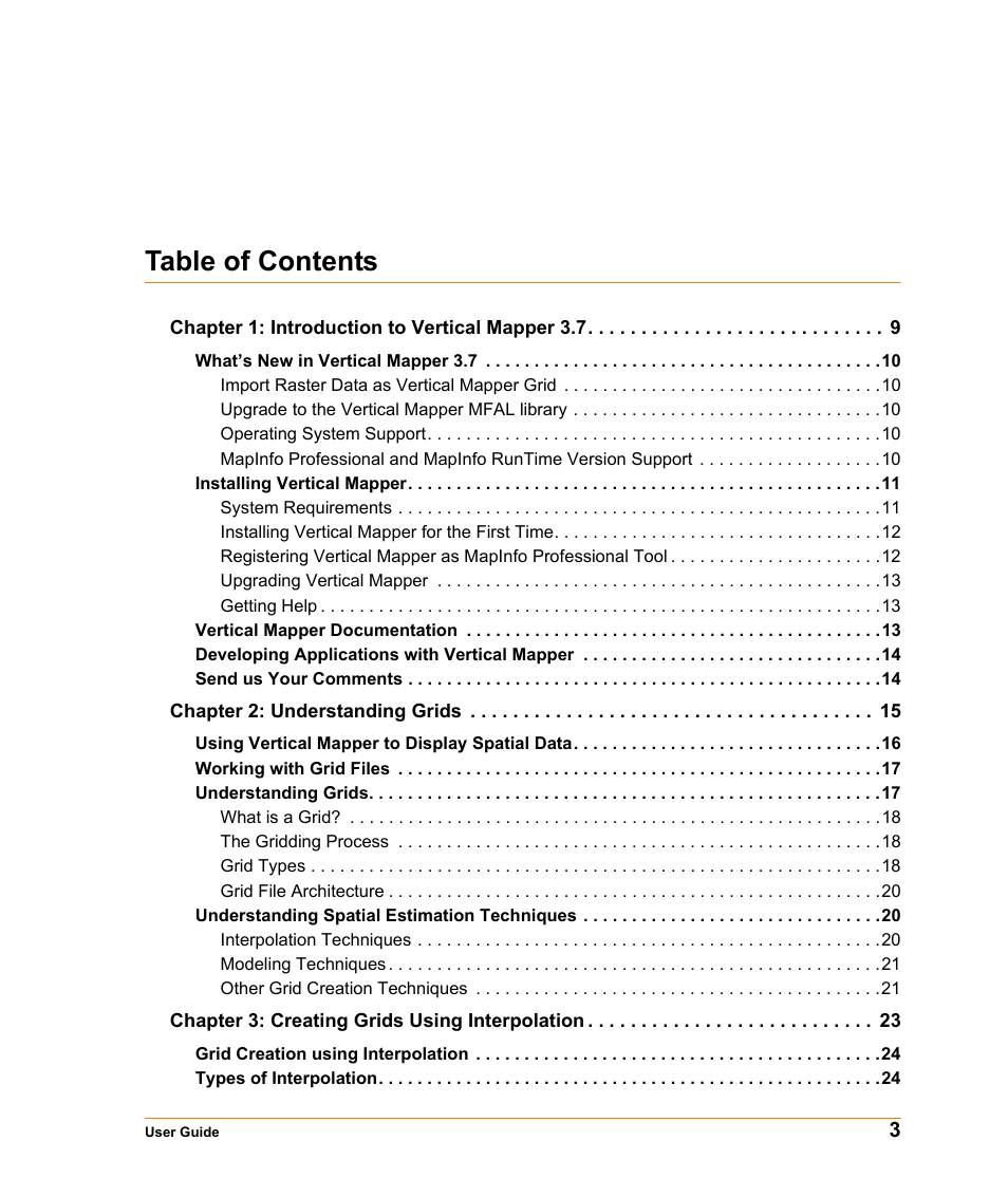 Pitney Bowes MapInfo Vertical Mapper User Manual | Page 3 / 213