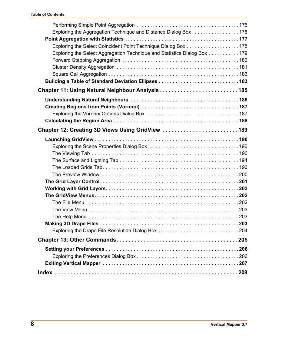 Pitney Bowes MapInfo Vertical Mapper User Manual | Page 8 / 213
