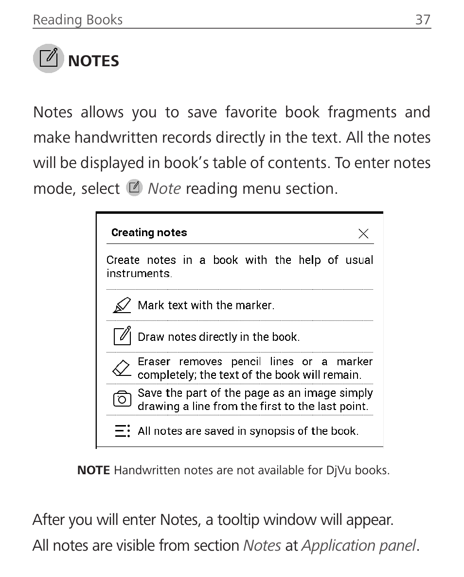 Notes, Notes 37 | PocketBook Sense with KENZO cover User Manual | Page 37 / 93