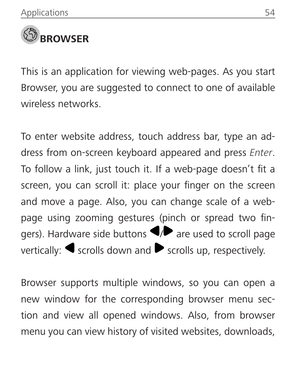 Browser, Browser 54 | PocketBook Sense with KENZO cover User Manual | Page 54 / 93