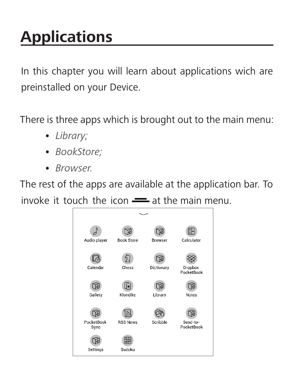 Applications | PocketBook InkPad User Manual | Page 51 / 96