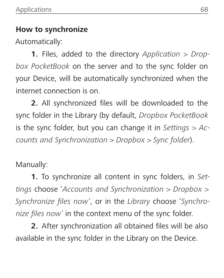 PocketBook InkPad User Manual | Page 68 / 96