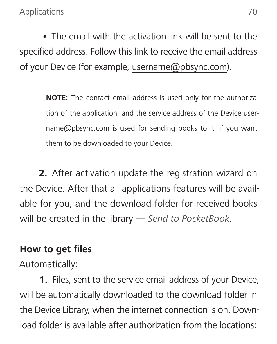 PocketBook InkPad User Manual | Page 70 / 96