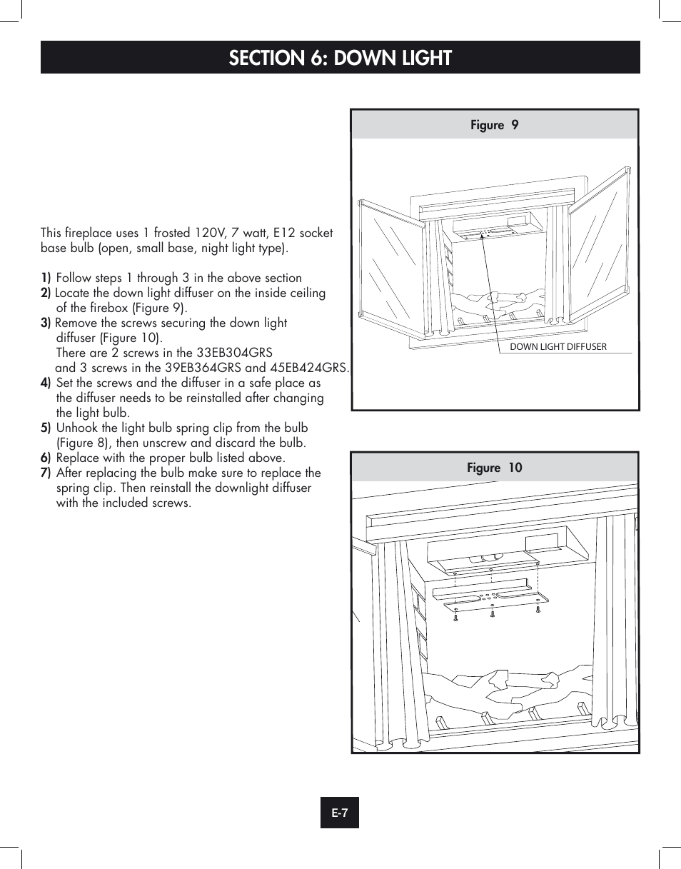 ClassicFlame Built In Electric Furnace 39EB364GRS User Manual | Page 7 / 30