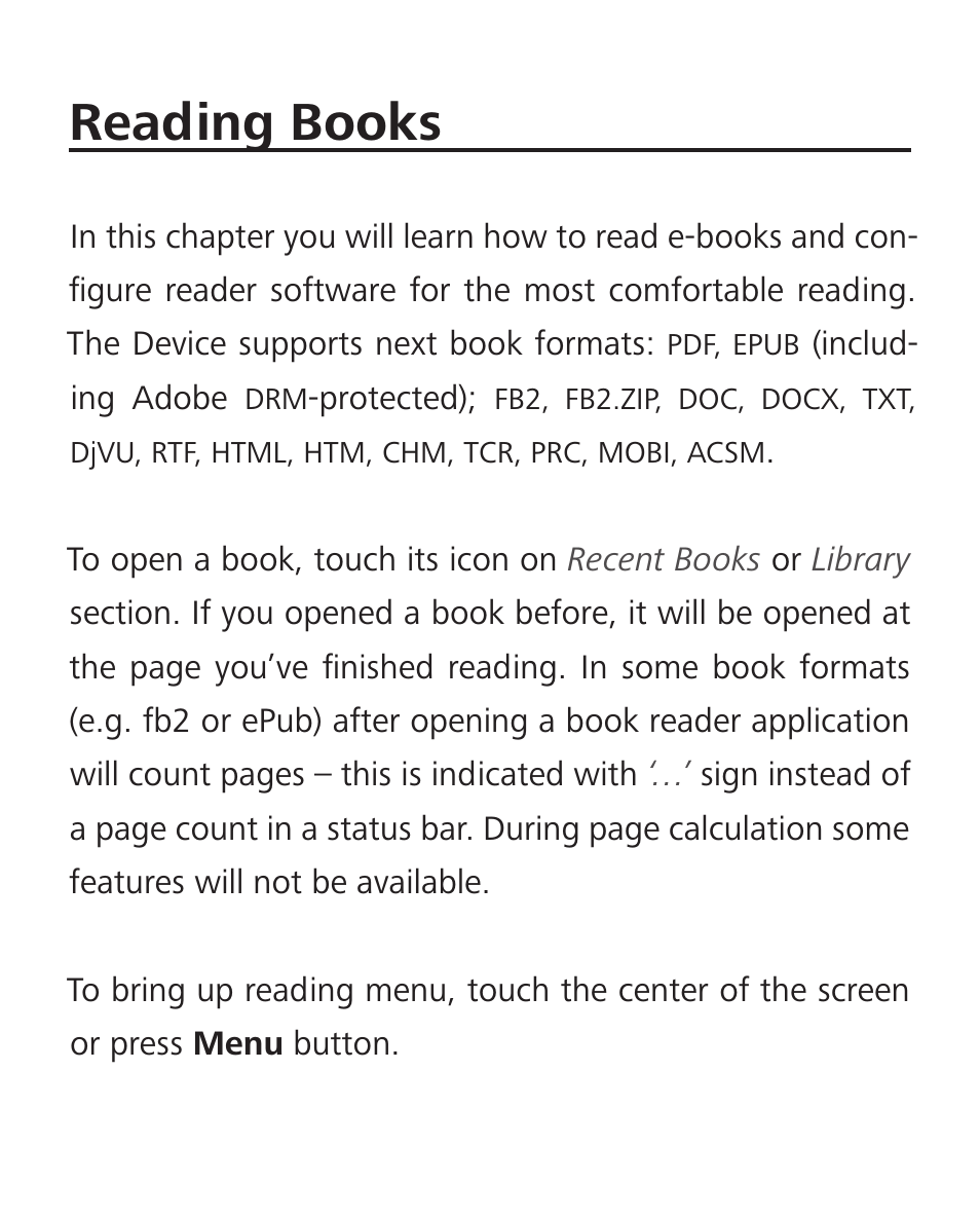 Reading books | PocketBook Ultra User Manual | Page 26 / 102