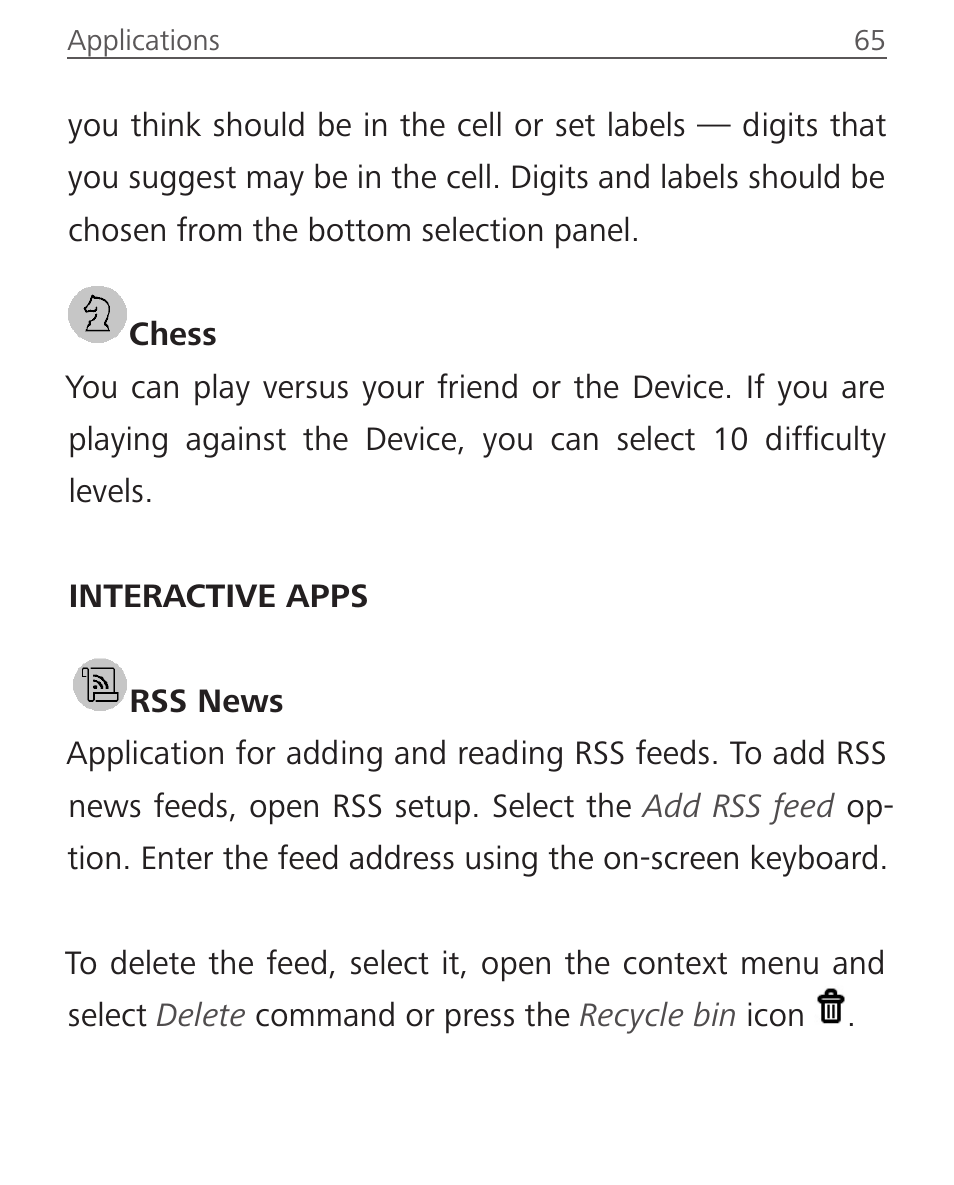 Chess, Interactive apps, Pocketnews | Chess 65, Pocketnews 65 | PocketBook Ultra User Manual | Page 65 / 102